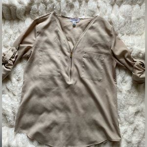 Calvin Klein Zipper Blouse Size Medium